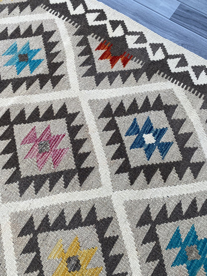 Handmade Flat Weave  Kilim Rug |198 CM x 149 CM KAS#91