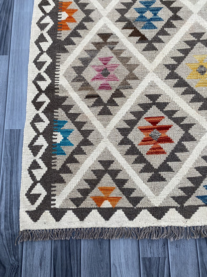 Handmade Flat Weave  Kilim Rug |198 CM x 149 CM KAS#91