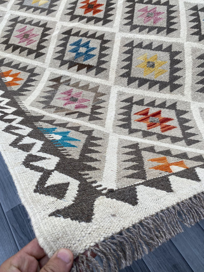 Handmade Flat Weave  Kilim Rug |198 CM x 149 CM KAS#91