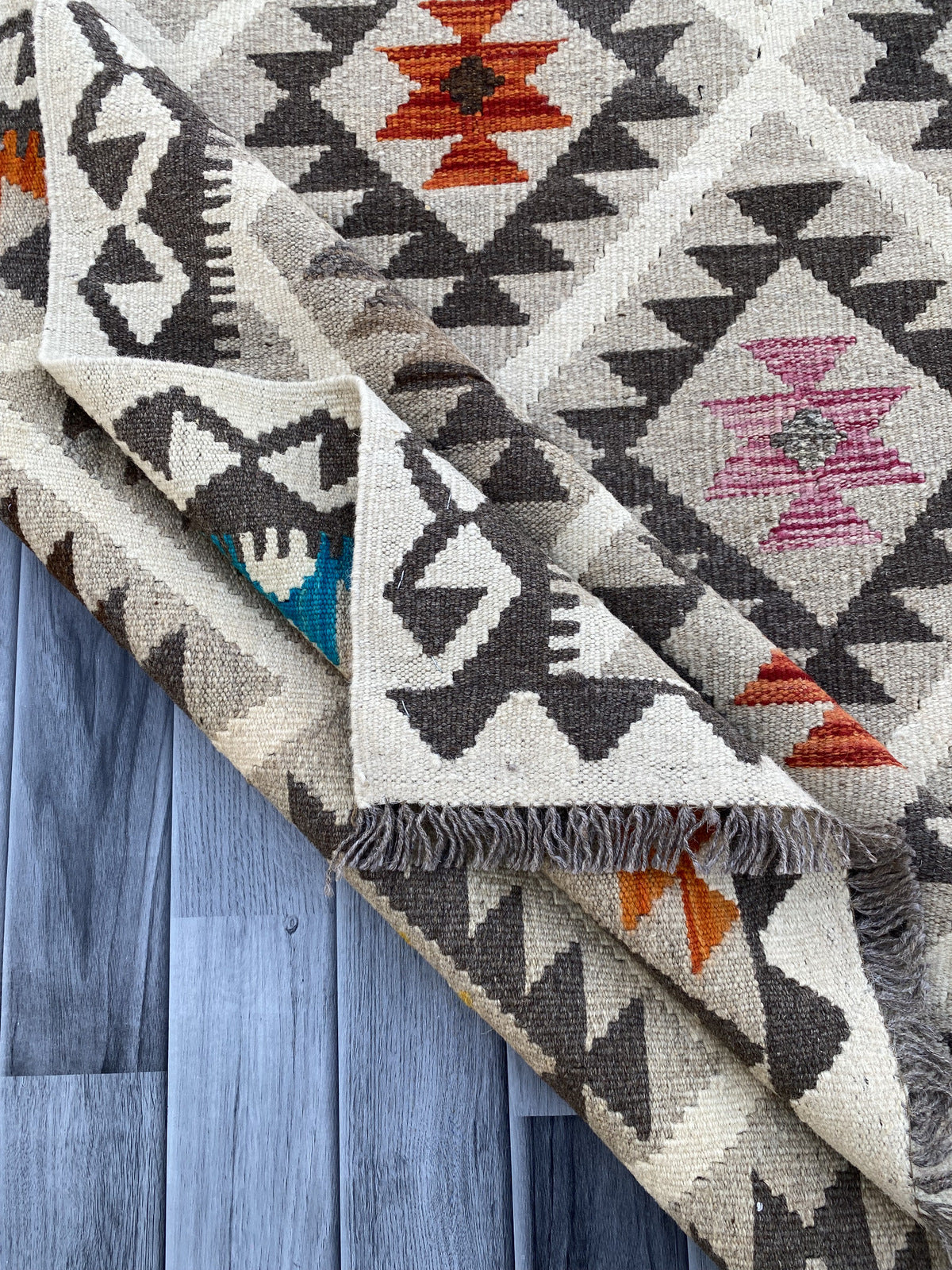 Handmade Flat Weave  Kilim Rug |198 CM x 149 CM KAS#91
