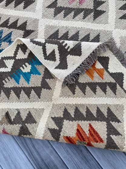 Handmade Flat Weave  Kilim Rug |198 CM x 149 CM KAS#91