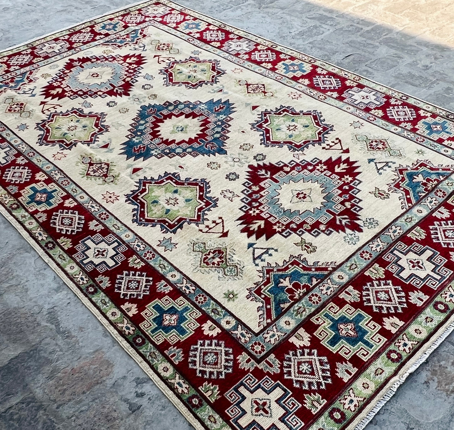Handmade Traditional Kazak Rug  286 cm x 177 cm KSB#11977