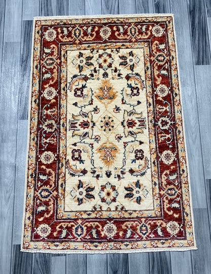 Handmade Fine Quality Chobi Wool Rug  ( 125 CM x 80 CM ) SS#57
