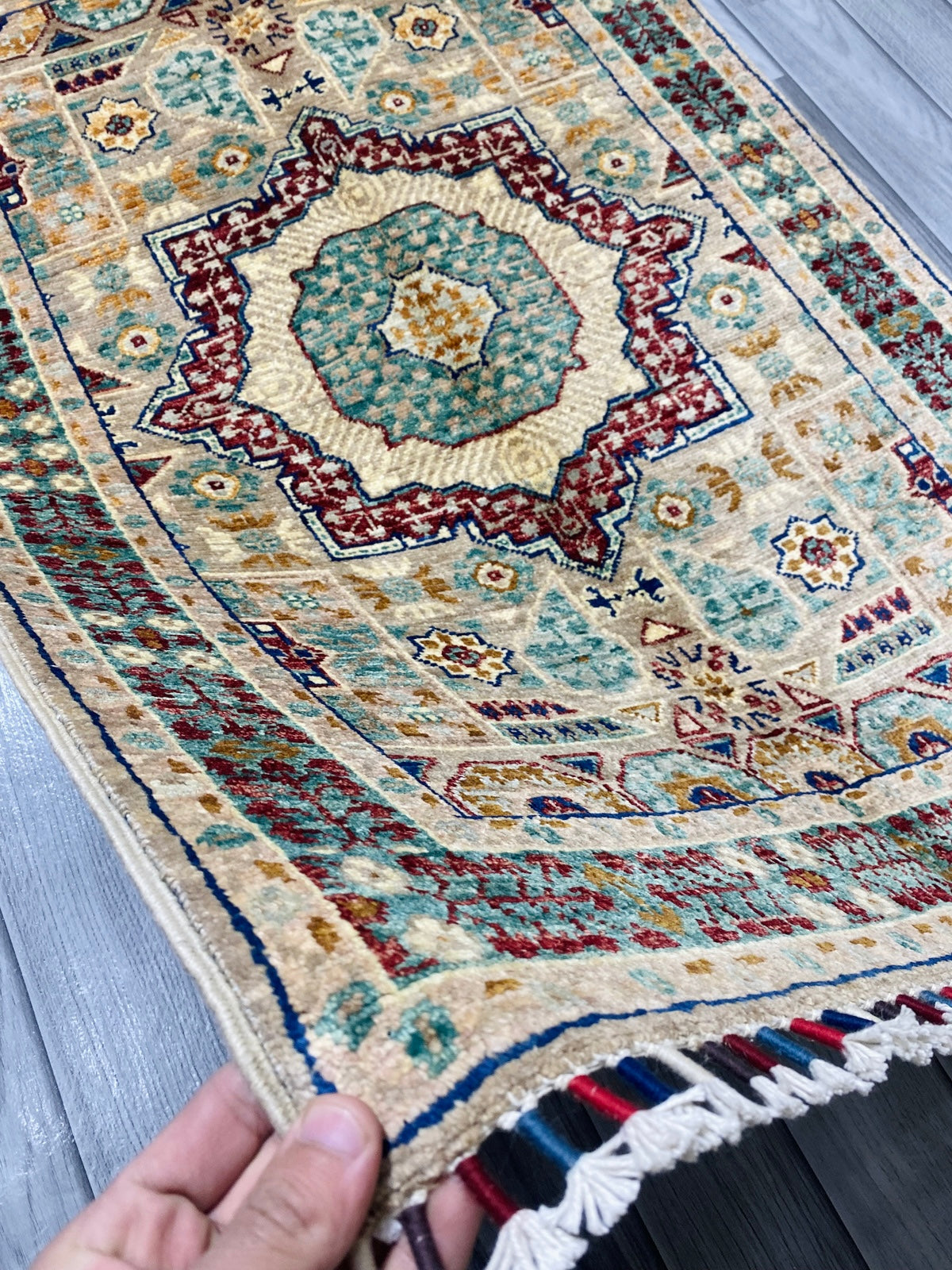 Handmade Chobi Wool Rug  ( 125 CM x 80 CM ) SS#54