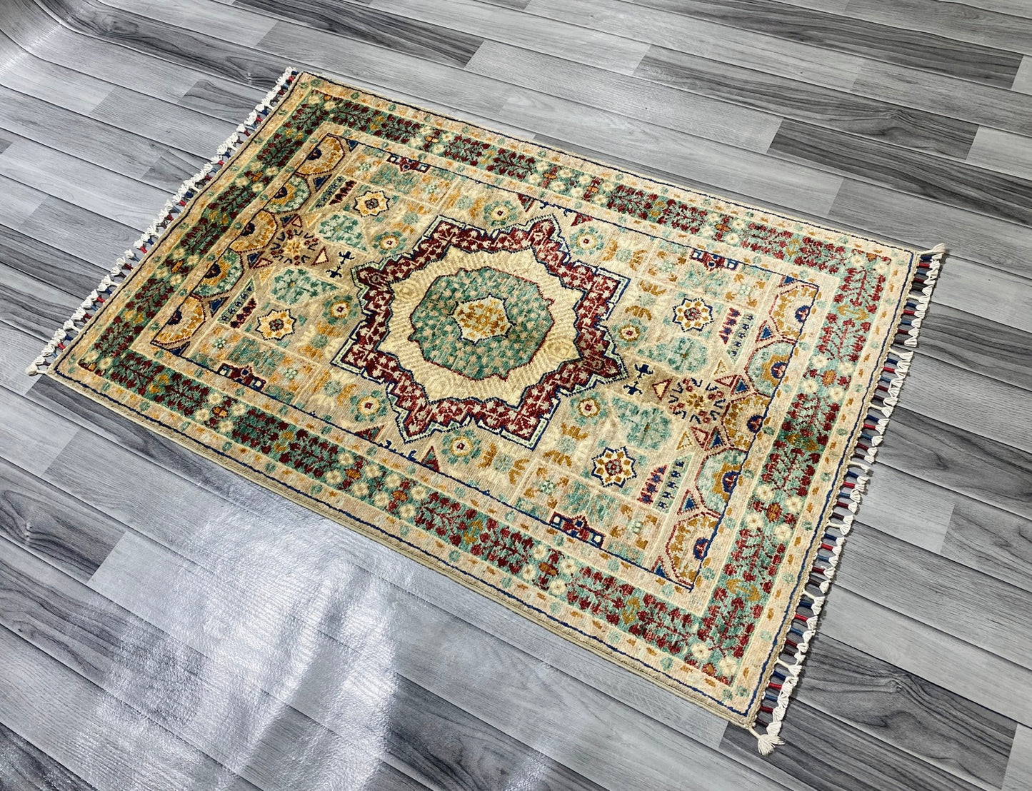 Handmade Chobi Wool Rug  ( 125 CM x 80 CM ) SS#54