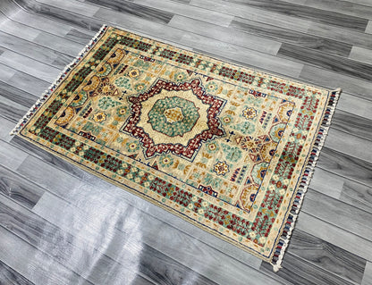 Handmade Chobi Wool Rug  ( 125 CM x 80 CM ) SS#54
