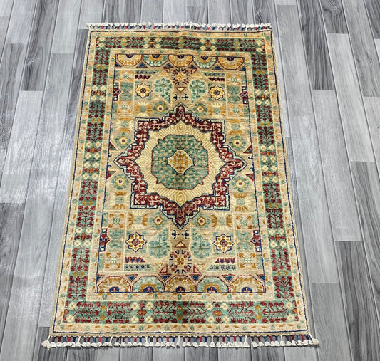 Handmade Fine Quality Chobi Wool Rug  ( 125 CM x 77 CM ) SS#56