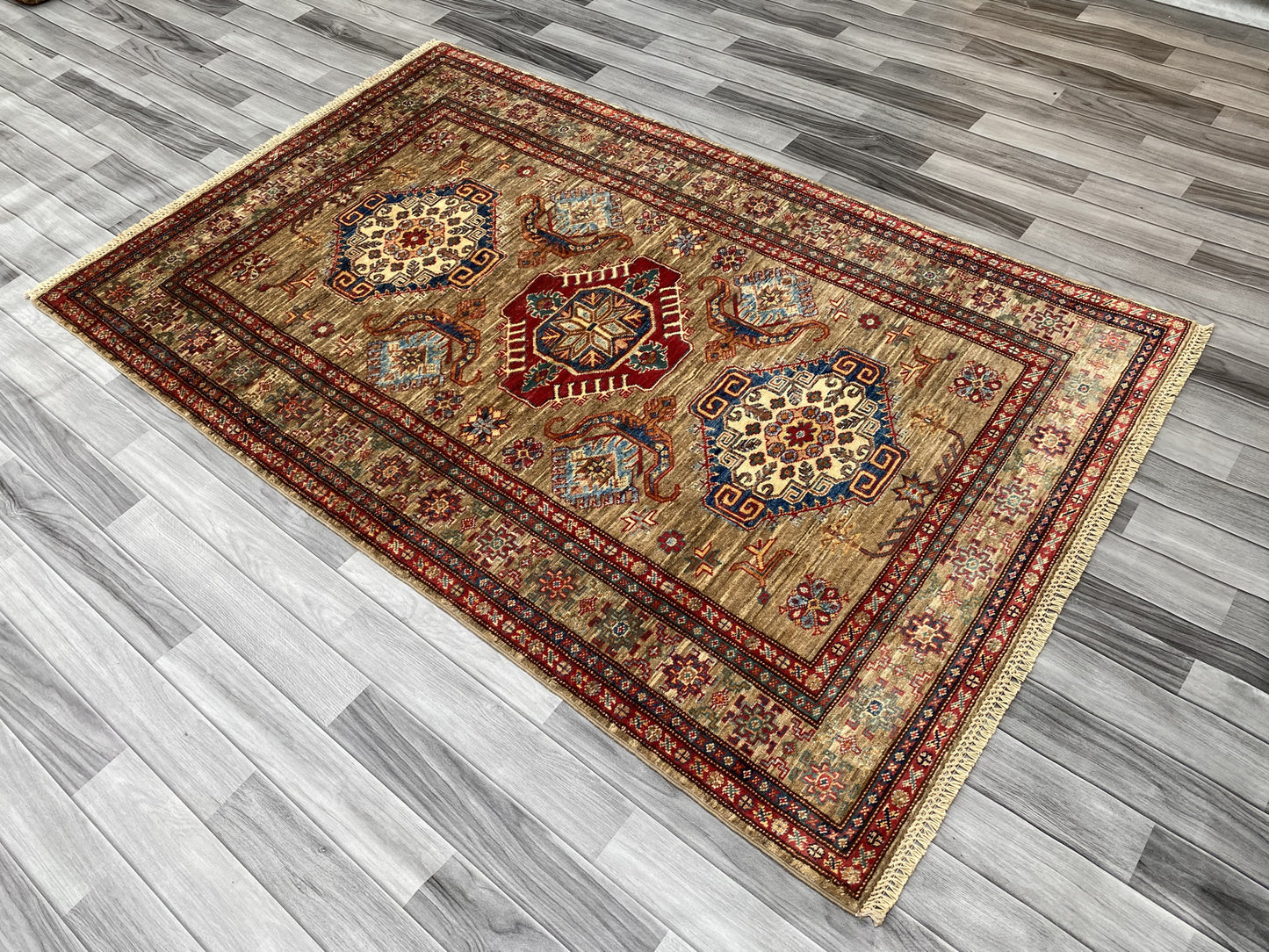 Hand Knotted Chobi Wool Rug | 206 CM x 128 CM SK#402