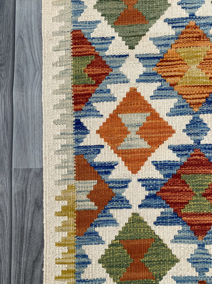 Handmade Chobi Kilim Runner Rug Size: 200 CM x 60 CM KSS#195