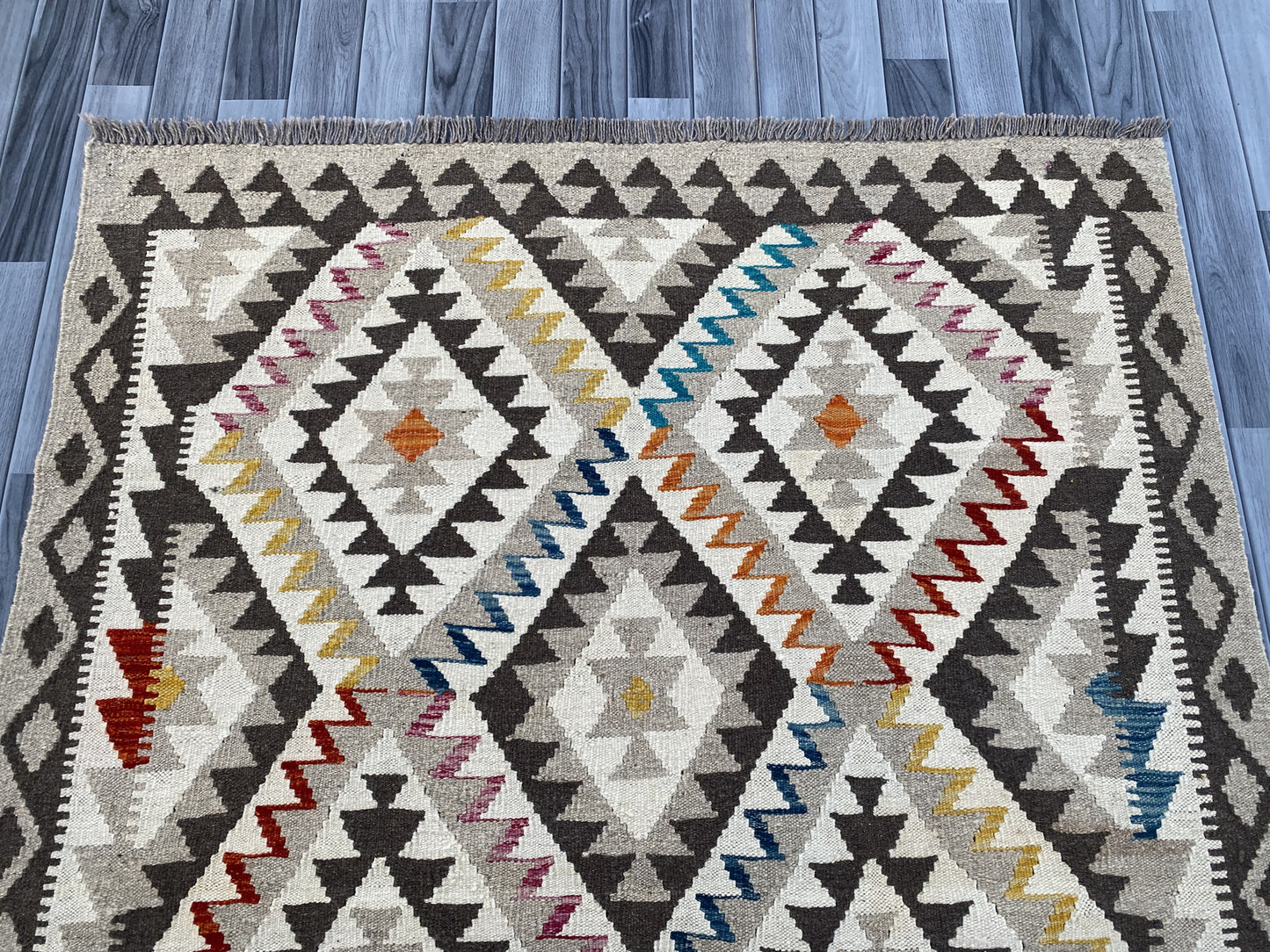 Afghan Handmade Chobi Kilim Rug |200 CM x 151 CM KAS#89