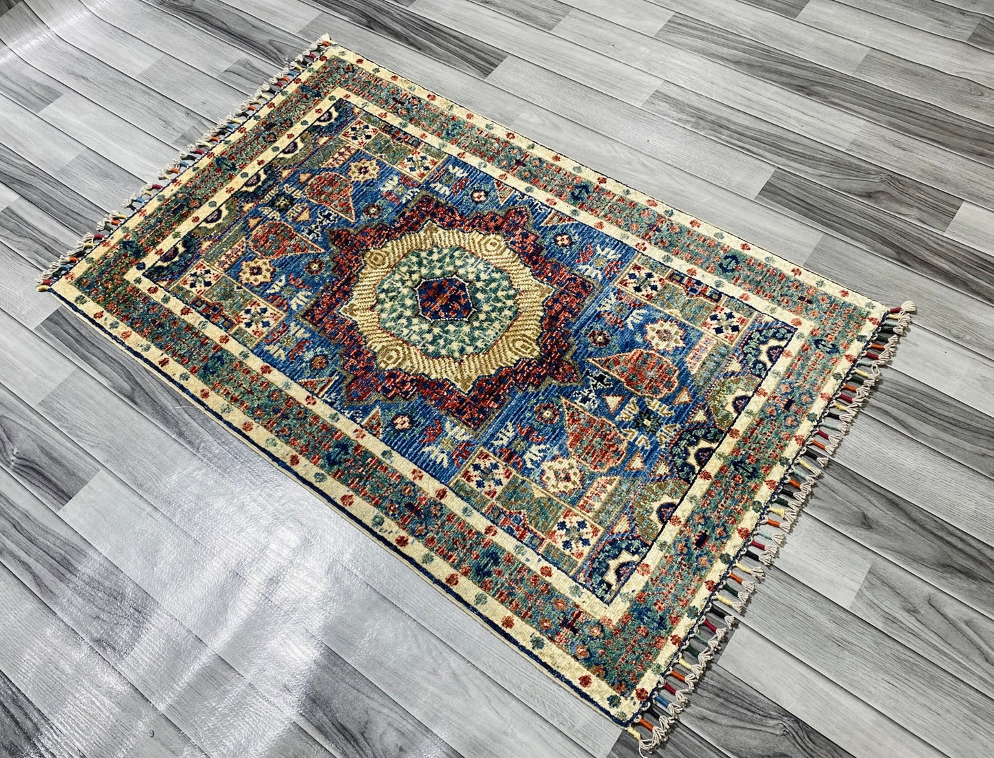 Handmade Chobi Wool Rug  ( 125 CM x 80 CM ) SS#53