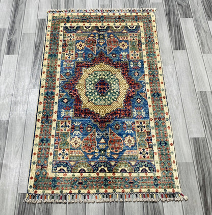 Handmade Chobi Wool Rug  ( 125 CM x 80 CM ) SS#53