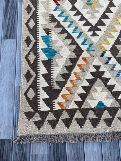 Afghan Handmade Chobi Kilim Rug |200 CM x 151 CM KAS#89