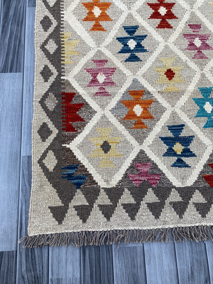 Handmade Afghan Kilim Rug |195 CM x 151 CM KAS#93