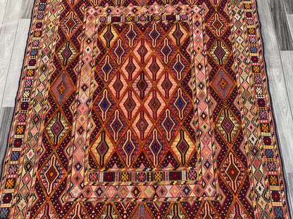 Handmade Afghan Fine Quality Meshwani Rug-#KAS 972