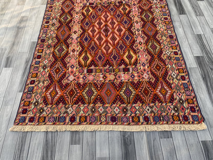Handmade Afghan Fine Quality Meshwani Rug-#KAS 972