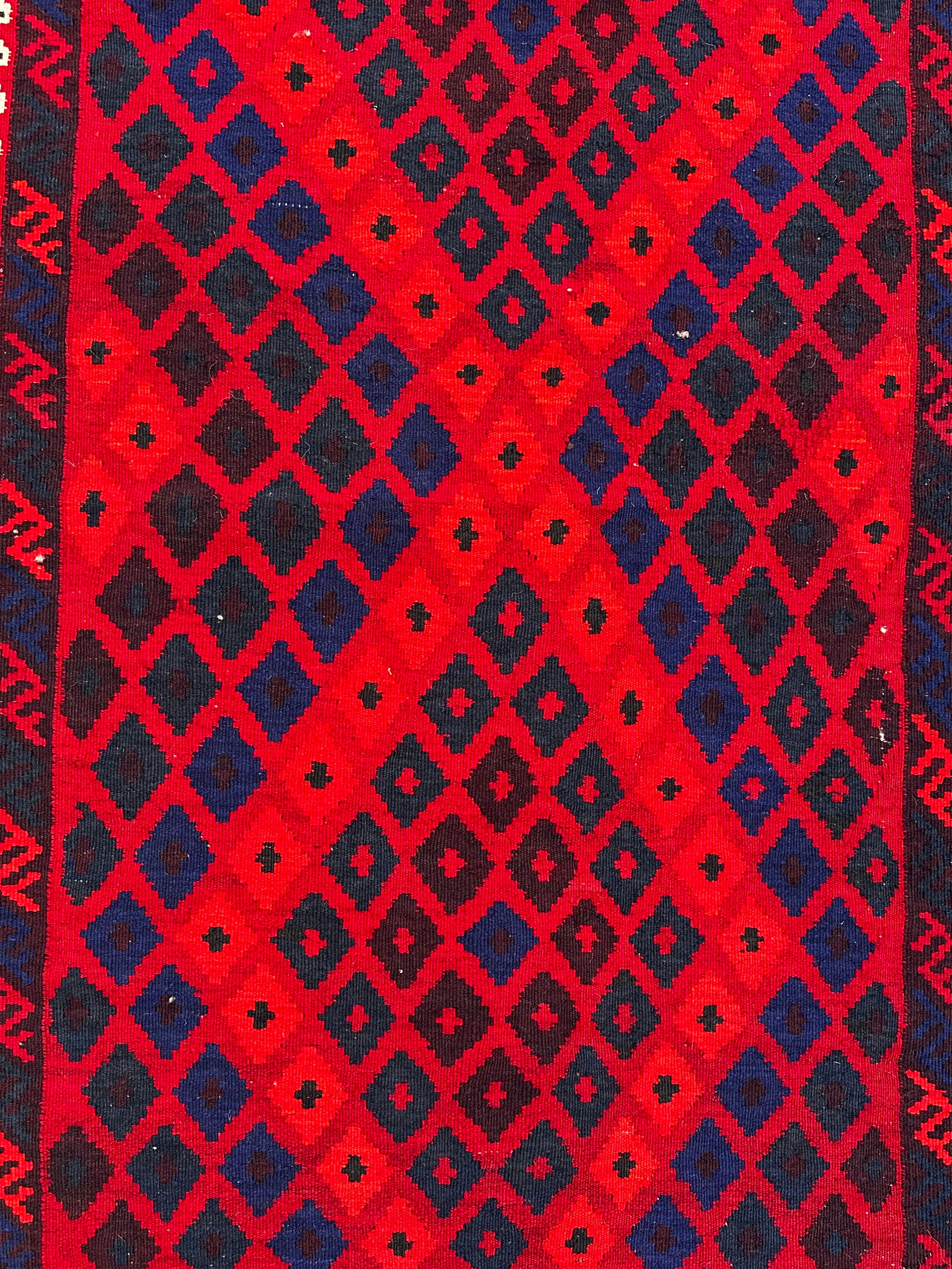 Handmade Afghan Traditional Geometric Kilim Runner Rug – 190 CM x 94 CM