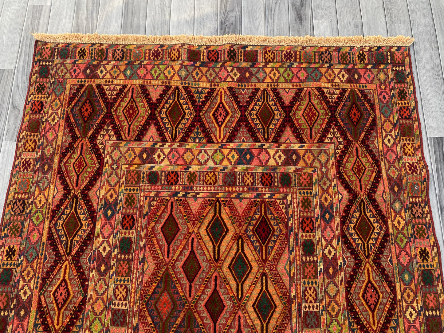 Handmade Fine Quality Meshwani Rug 198 CM x 150 CM KAS # 976