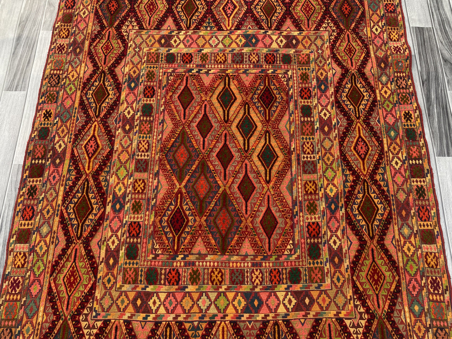Handmade Fine Quality Meshwani Rug 198 CM x 150 CM KAS # 976