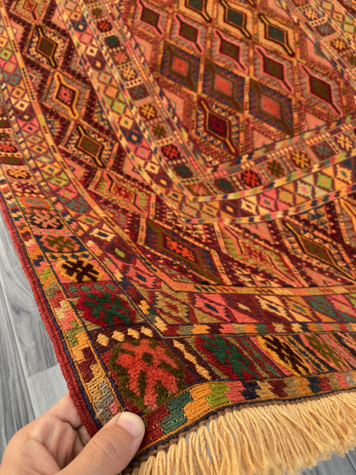 Handmade Fine Quality Meshwani Rug 198 CM x 150 CM KAS # 976