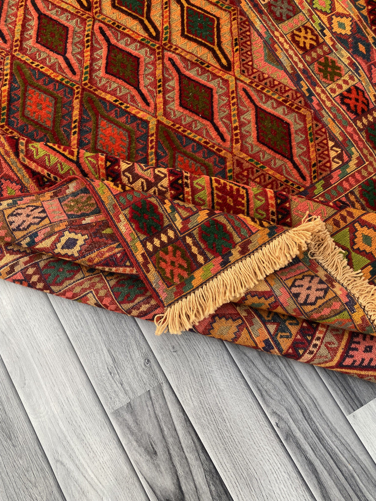 Handmade Fine Quality Meshwani Rug 198 CM x 150 CM KAS # 976