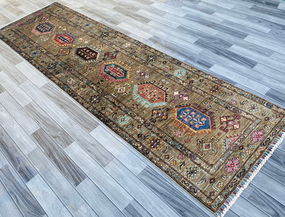 Handmade Chobi  Hallway Runner Rug(300CM x 85CM) SS#86