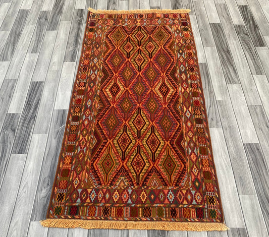 Handmade Fine Quality Meshwani Runner Rug 180 CM x 90 CM KAS # 969
