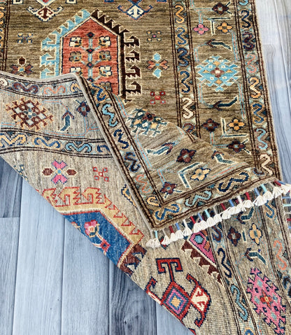 Handmade Chobi  Hallway Runner Rug(300CM x 85CM) SS#86