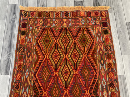 Handmade Fine Quality Meshwani Runner Rug 180 CM x 90 CM KAS # 969