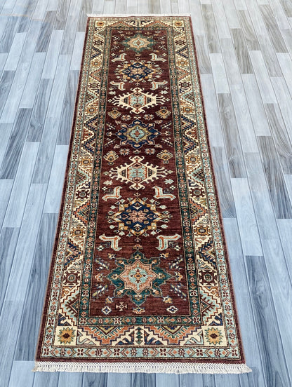 Handmade Chobi  Hallway Runner Rug(263CM x 85CM) SS#87
