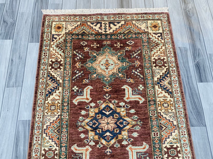 Handmade Chobi  Hallway Runner Rug(263CM x 85CM) SS#87