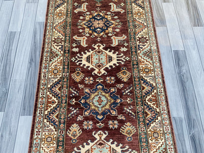Handmade Chobi  Hallway Runner Rug(263CM x 85CM) SS#87