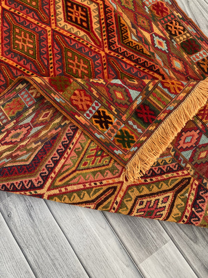 Handmade Fine Quality Meshwani Runner Rug 180 CM x 90 CM KAS # 969