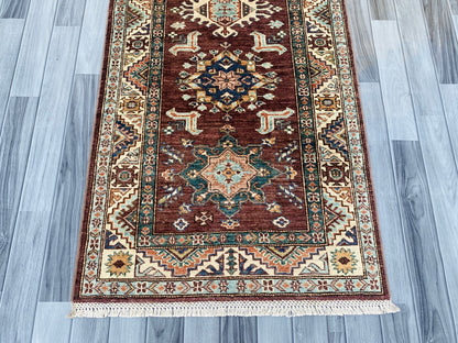 Handmade Chobi  Hallway Runner Rug(263CM x 85CM) SS#87