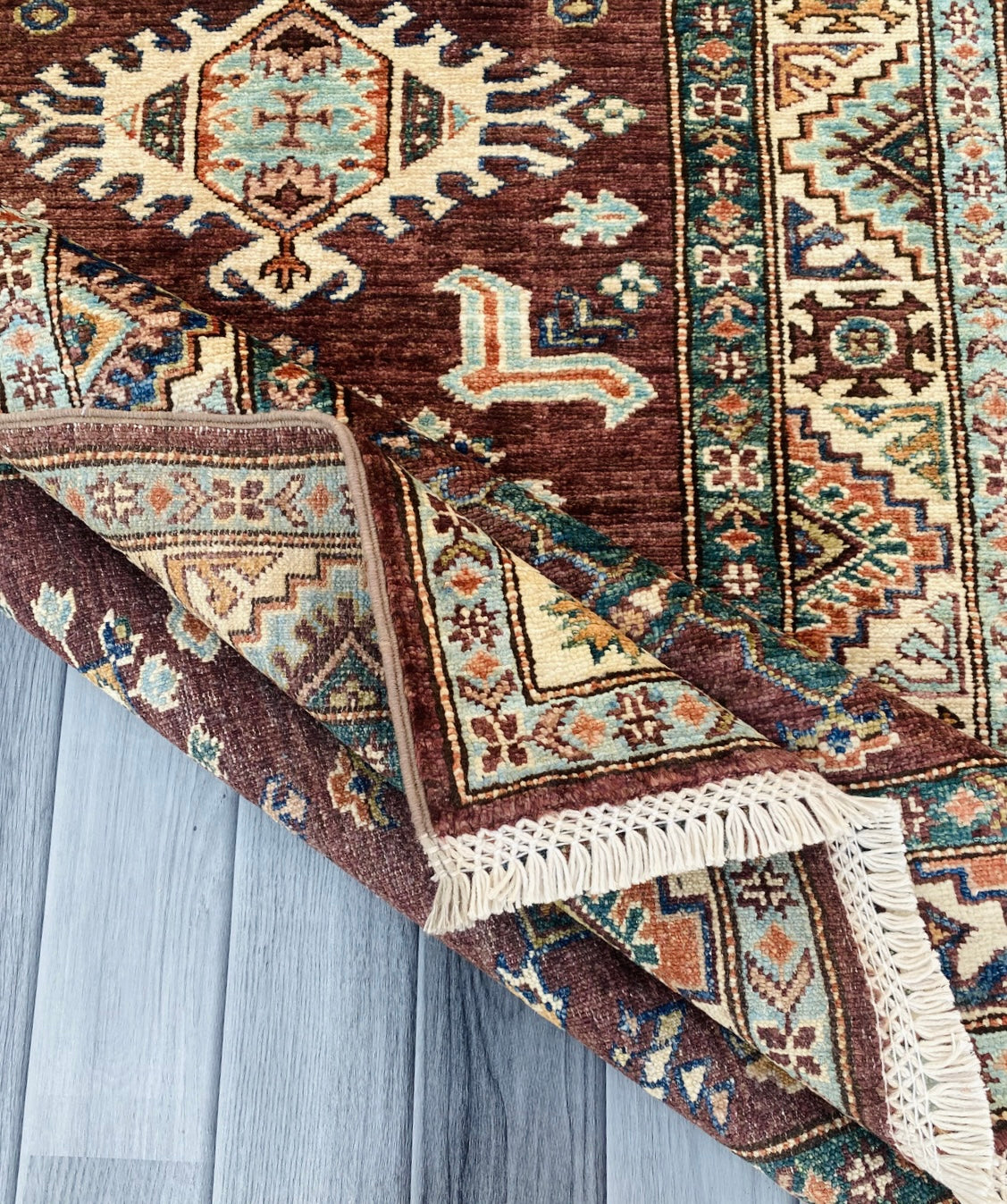 Handmade Chobi  Hallway Runner Rug(263CM x 85CM) SS#87