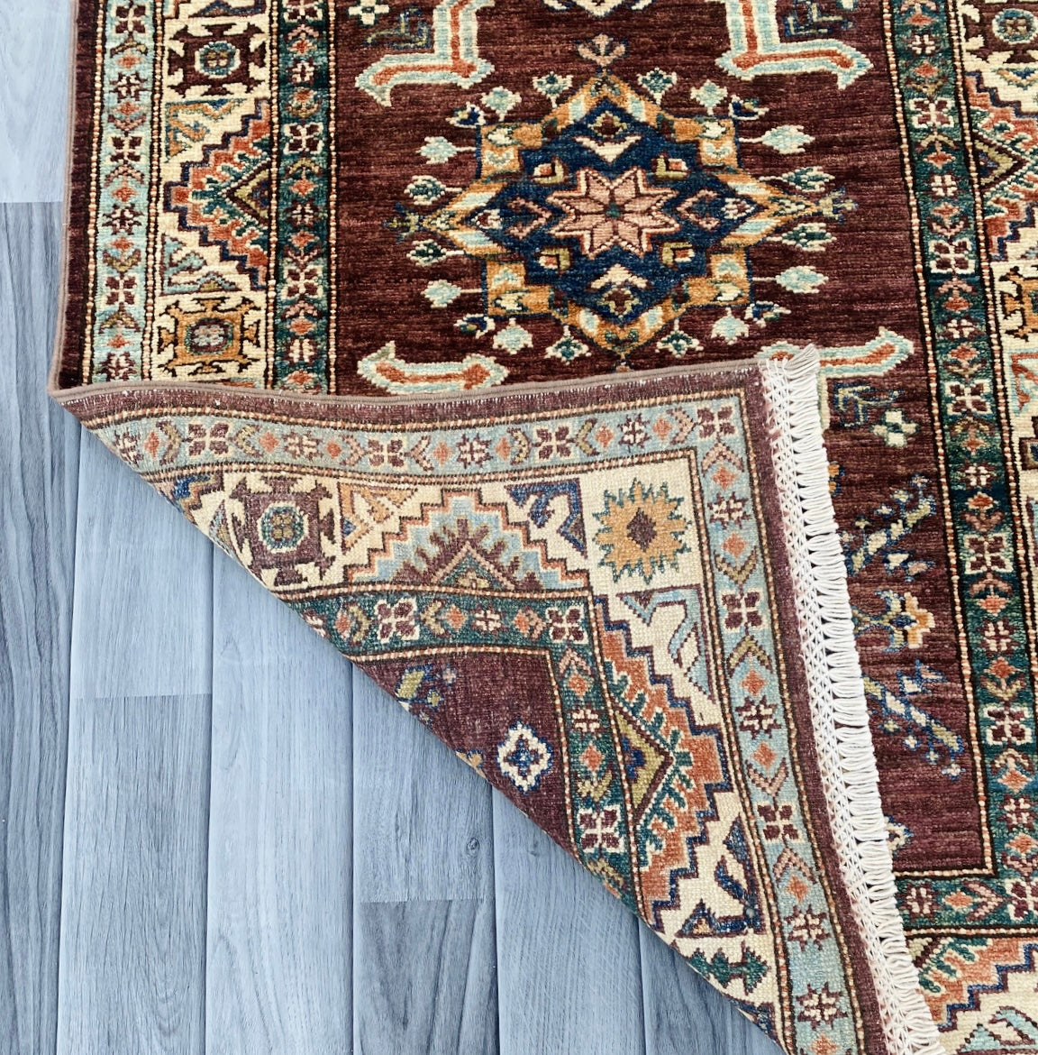 Handmade Chobi  Hallway Runner Rug(263CM x 85CM) SS#87