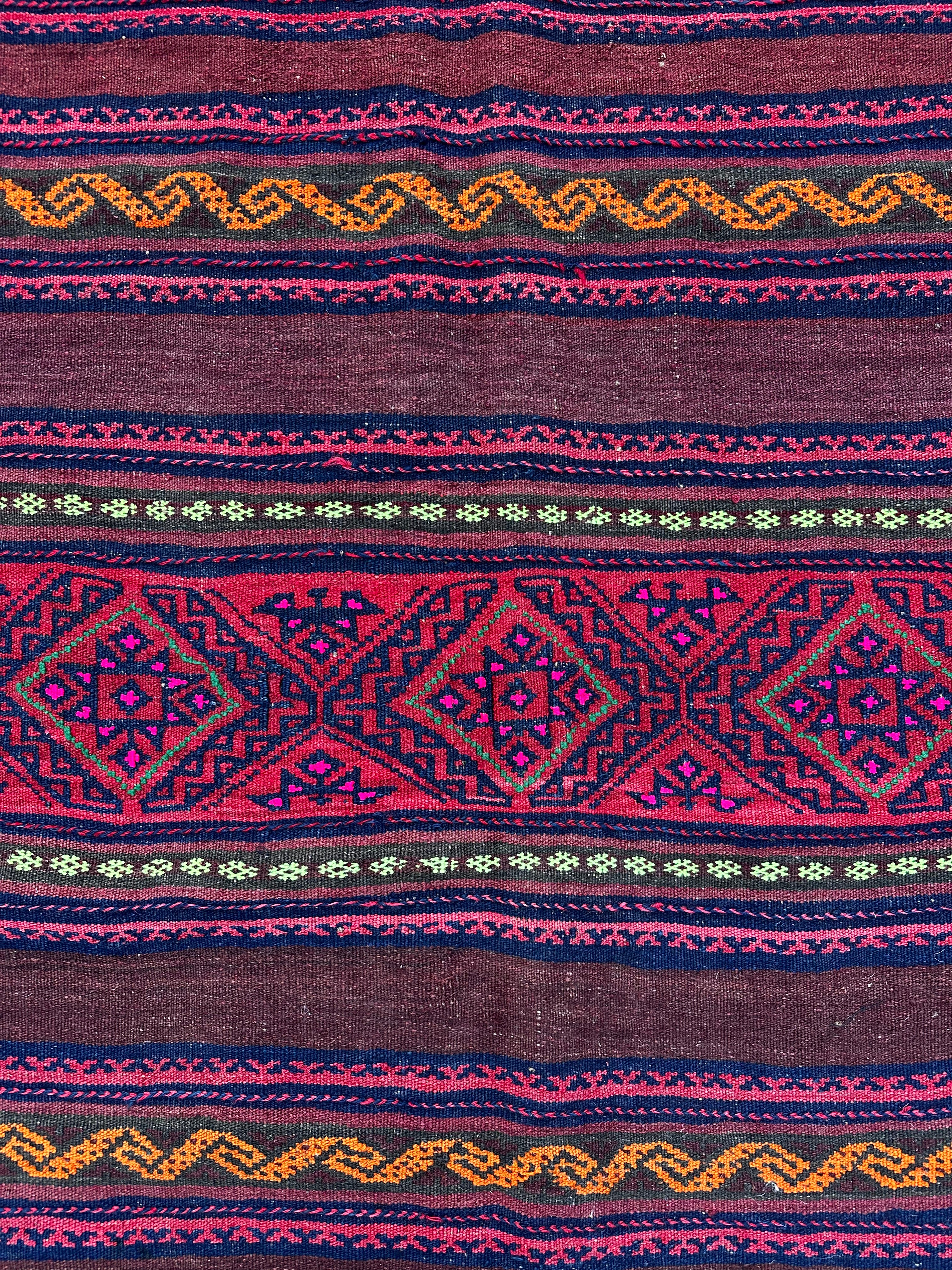 Handmade Afghan Traditional Kilim Hallway Runner Rug, 370 CM x 162 CM