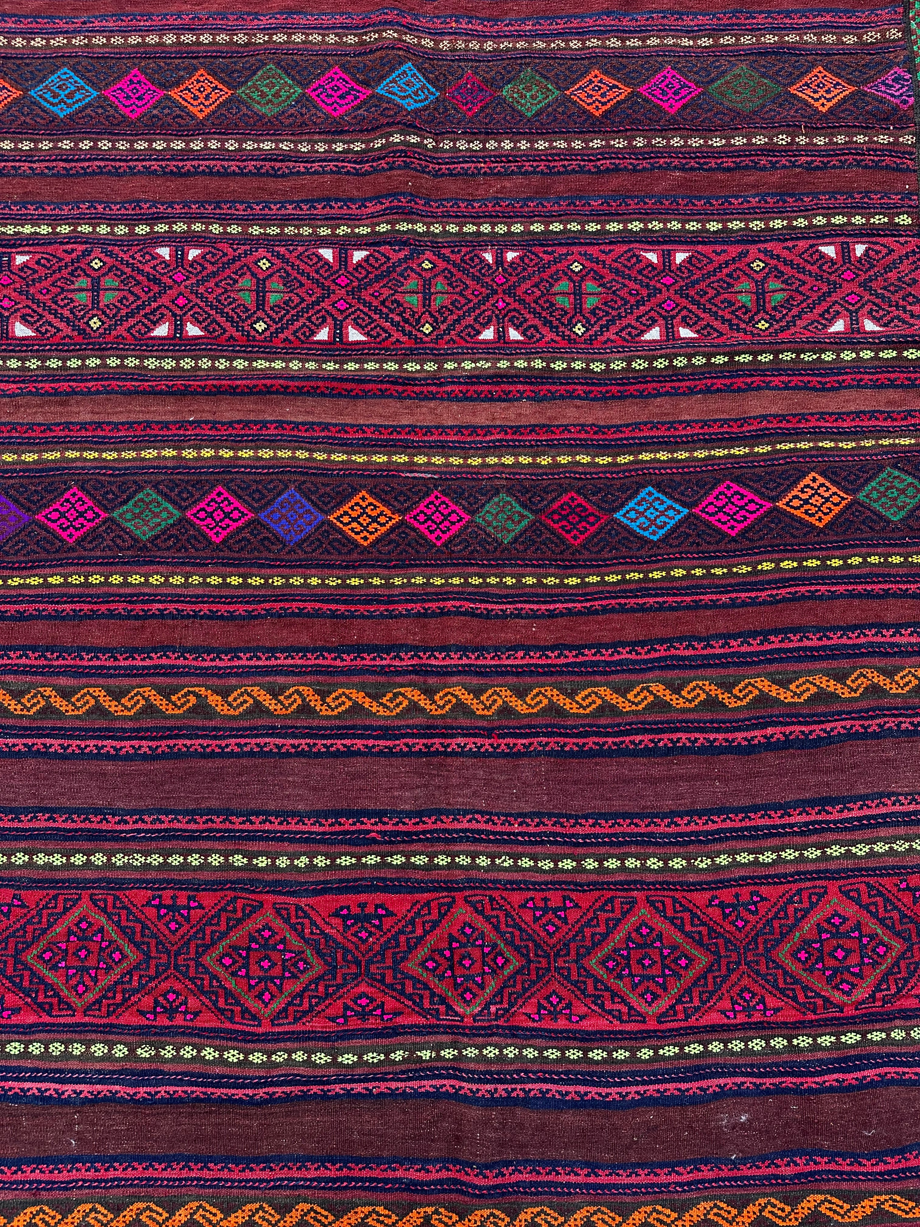 Handmade Afghan Traditional Kilim Hallway Runner Rug, 370 CM x 162 CM