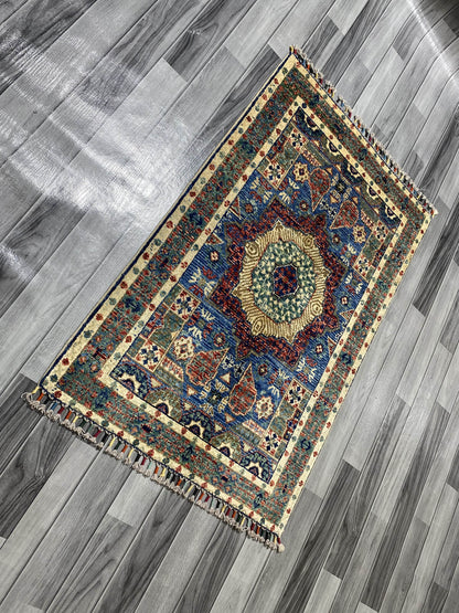 Handmade Fine Quality Chobi Wool Rug  ( 124 CM x 80 CM ) SK#1031