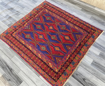 Handmade Fine Quality Meshwani Rug 140 CM x 125 CM ( SS#123 )