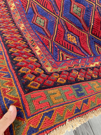 Handmade Fine Quality Meshwani Rug 140 CM x 125 CM ( SS#123 )