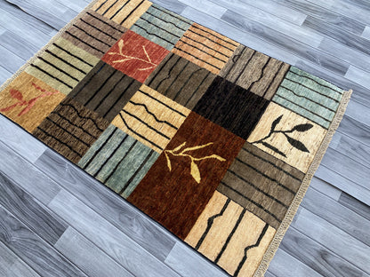 Hand Knotted Modern Wool Rug | 145 CM x 99 CM KS#497