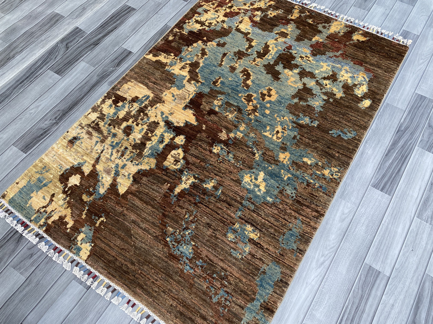 Hand Knotted Modern Wool Rug | 172 CM x 114 CM KS#499