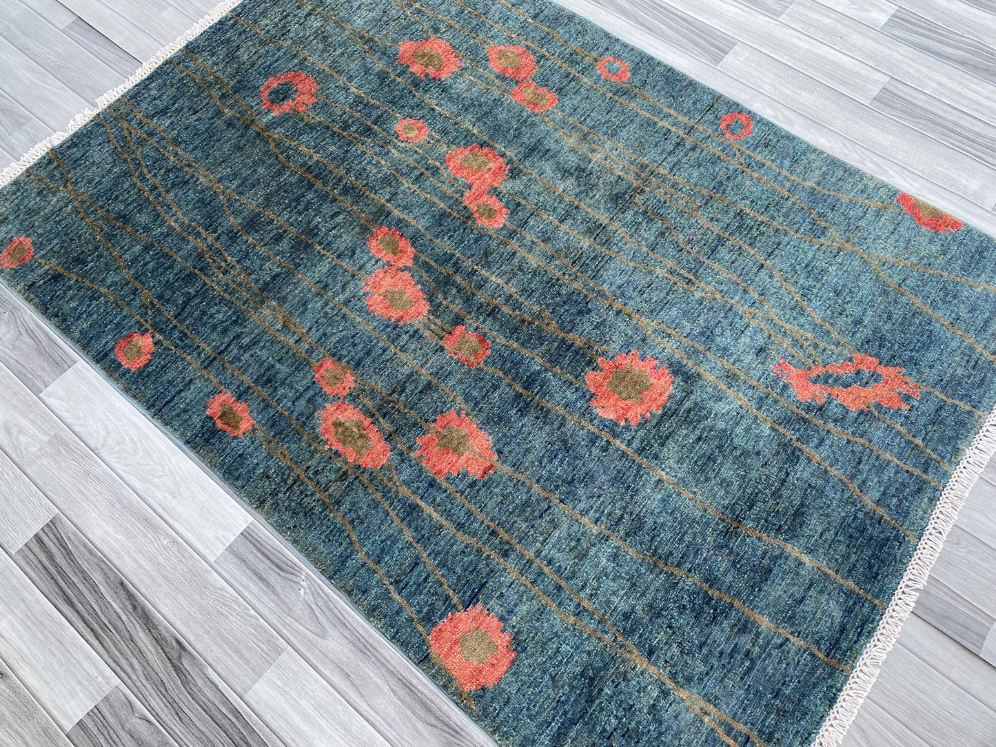 Hand Knotted Modern Wool Rug | 172 CM x 114 CM KS#500