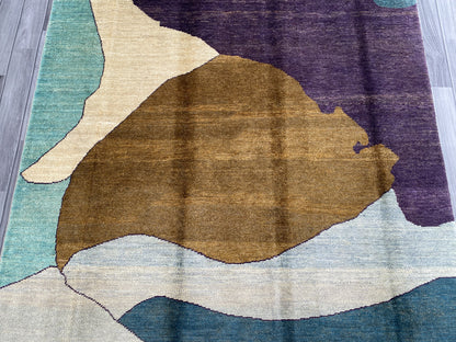 Hand Knotted Modern Wool Rug | 196 CM x 148 CM KS#450