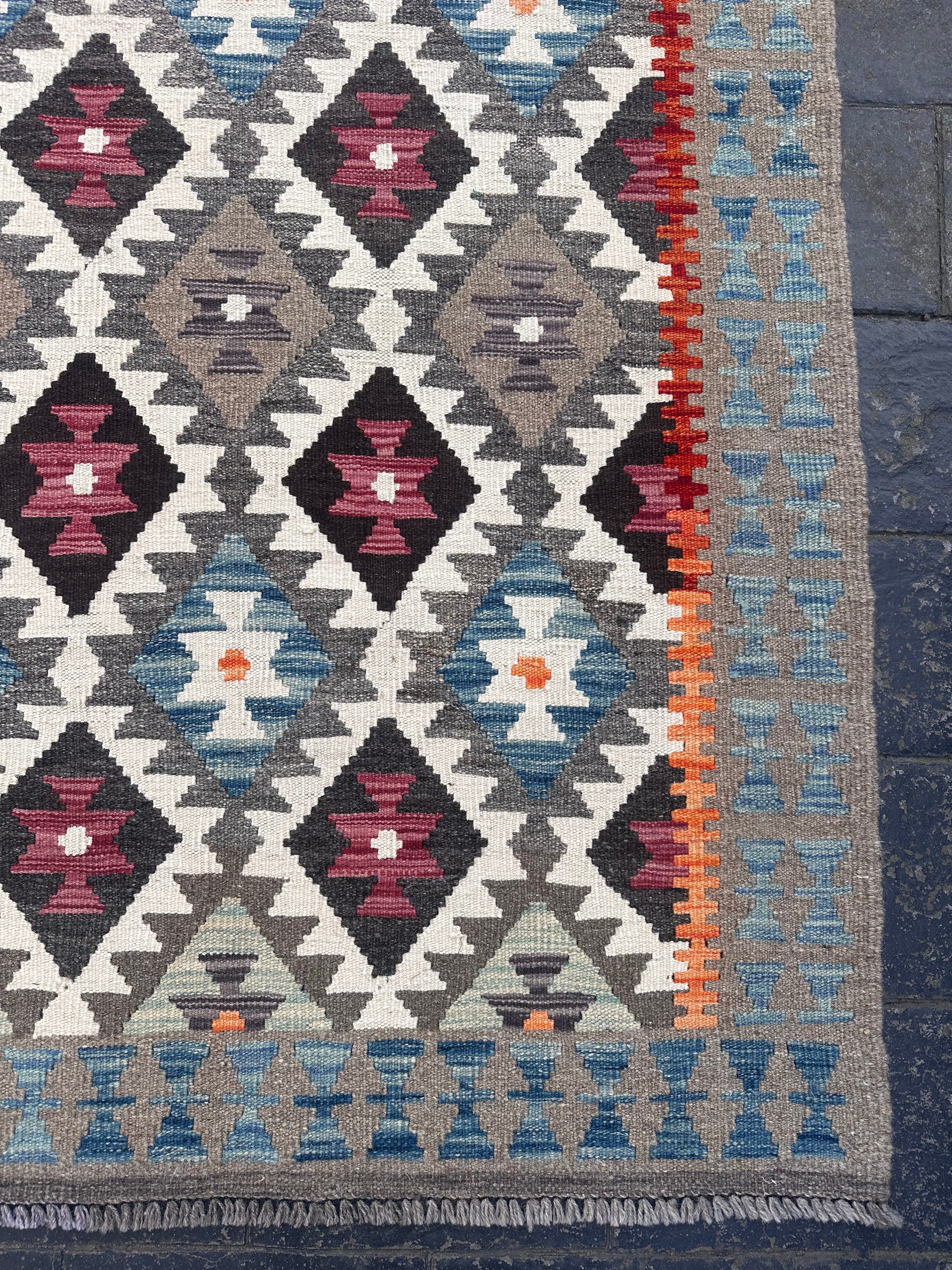 Handmade Afghan Chobi Kilim Rug, 223 CM x 163 CM