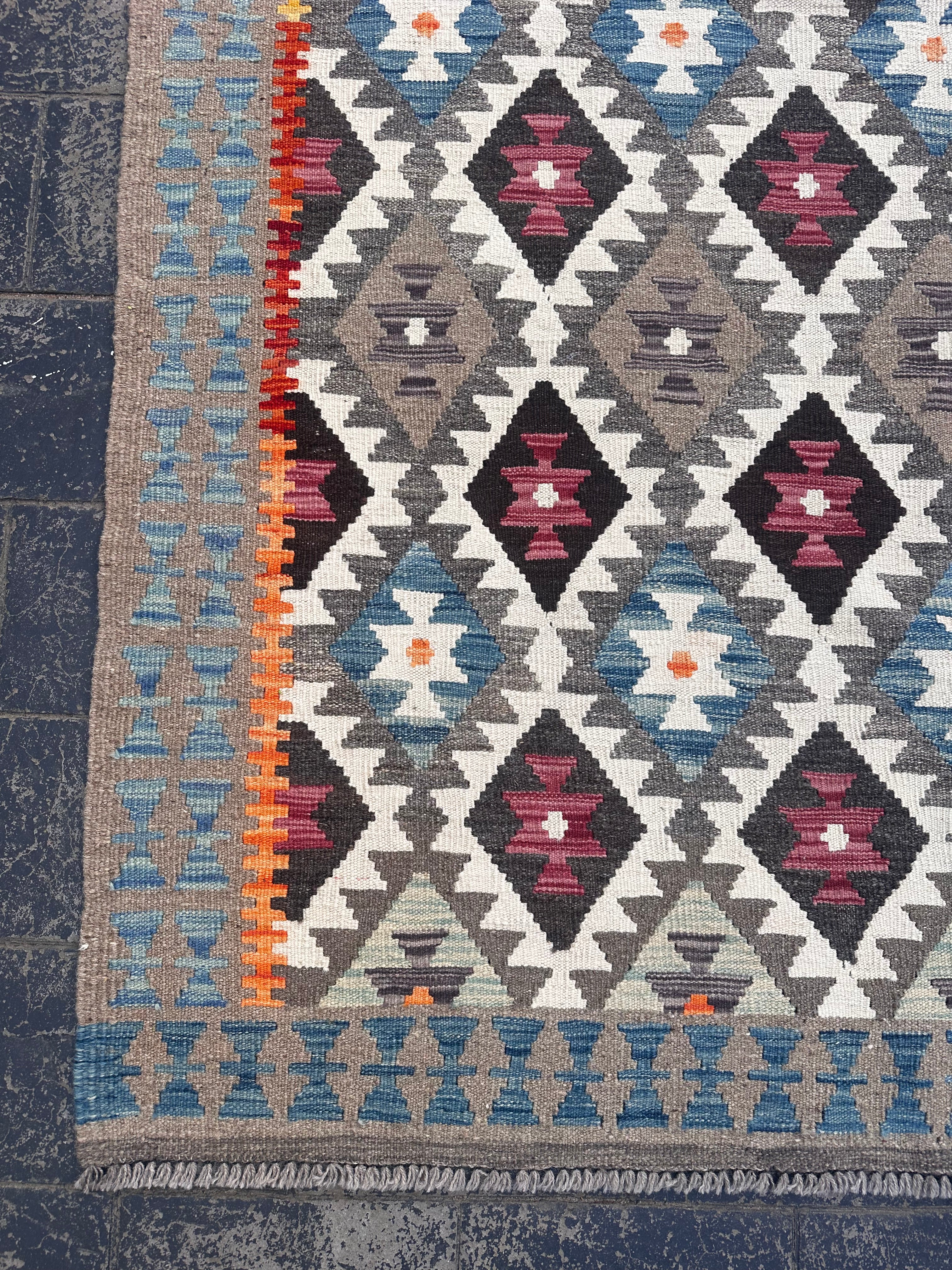 Handmade Afghan Chobi Kilim Rug, 223 CM x 163 CM