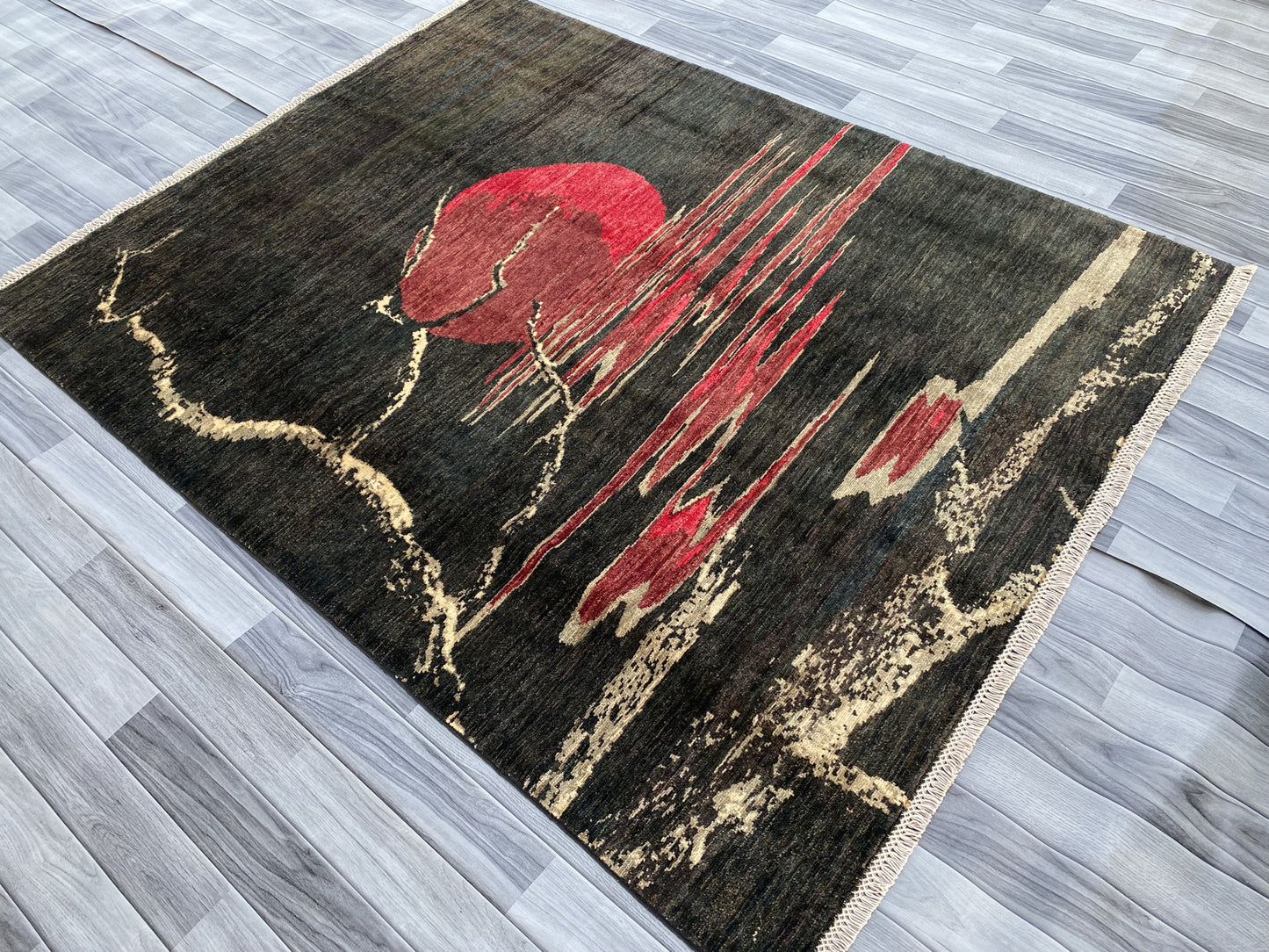 Hand knotted Chobi Pictorial Rug | 197 CM x 152 CM SK#456