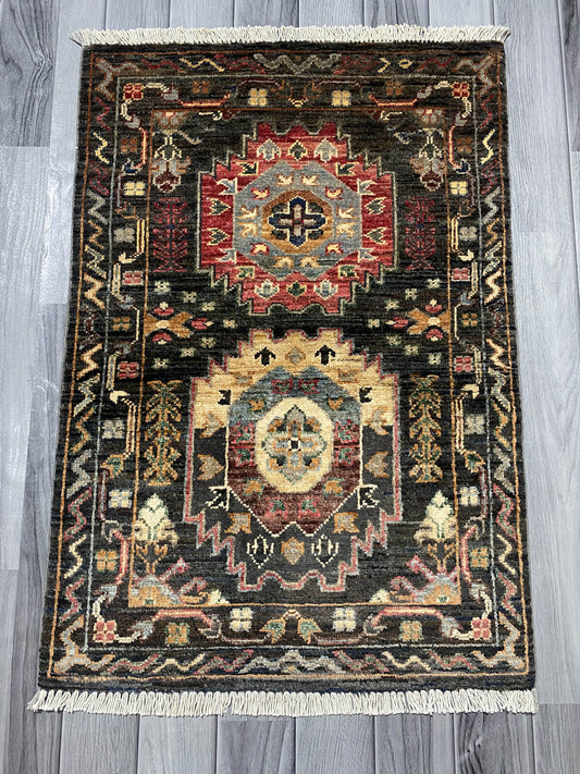 Handmade Fine Quality Chobi Wool Rug  (91 CM x 62 CM  ) SK#1044