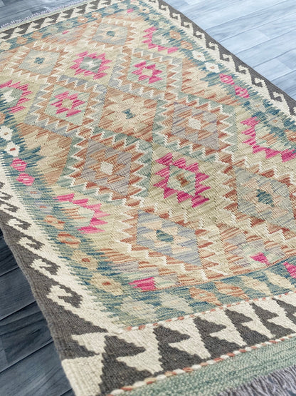 Handmade Afghan Chobi Kilim Rug 162  CM x  96 CM ( SS # 121 )